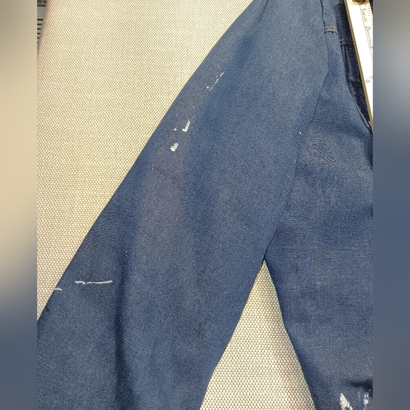 Vintage Raritan Sportswear Denim Sherpa lined Jacket, Size 44, Distressed Wear - Picture 4 of 10